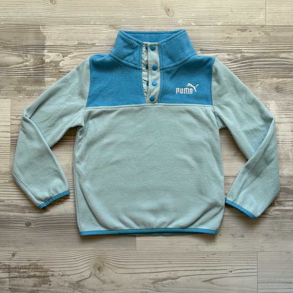 PUMA 1/4 Button Fleece Sweater, 7/8